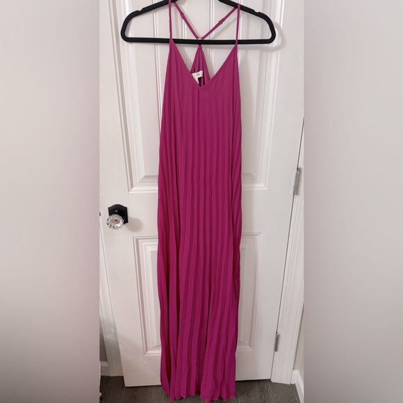 She + Sky Dresses & Skirts - SHE & SKY HARBOR PLEATED MAXI DRESS, MAGENTA, Small, NWT